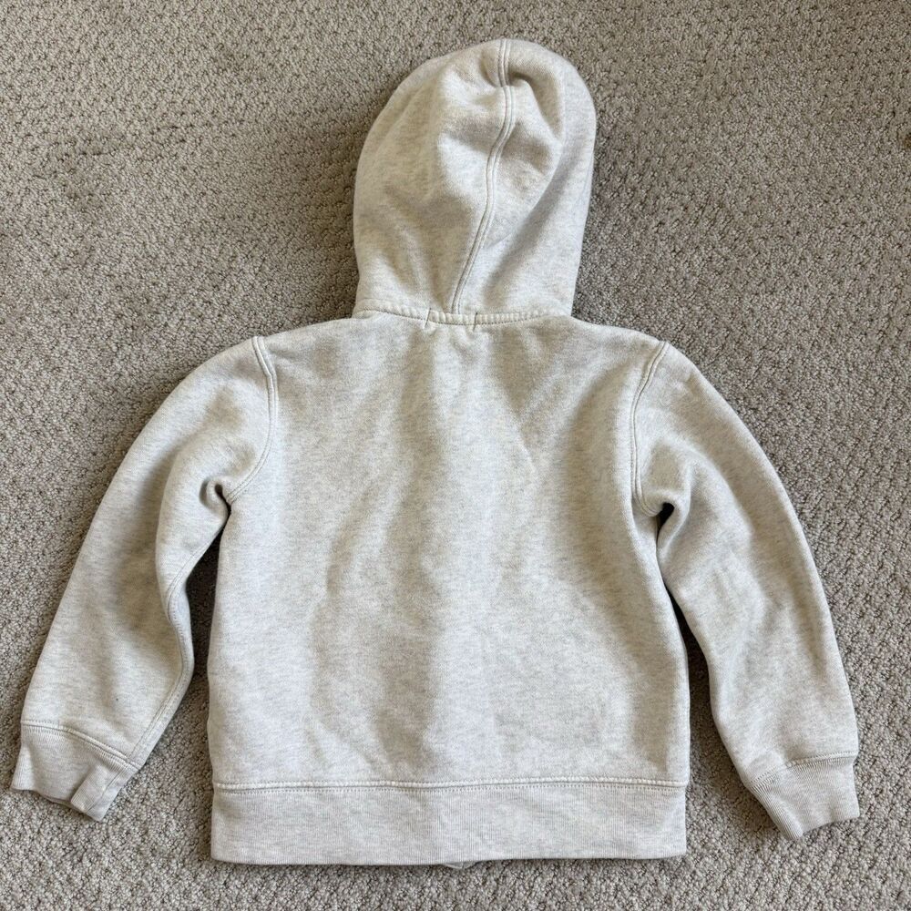 Polo Ralph Lauren Gray Fleece Full Zip Hoodie Unisex Kids Size 5 Quiet Luxury - Picture 9 of 10